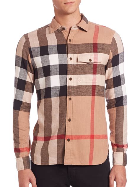 burberry brit mens denim shirt|burberry men's shirt on sale.